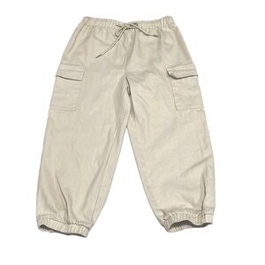 Crescent Pants Cropped Khaki NWT Cargo Pockets Size Large